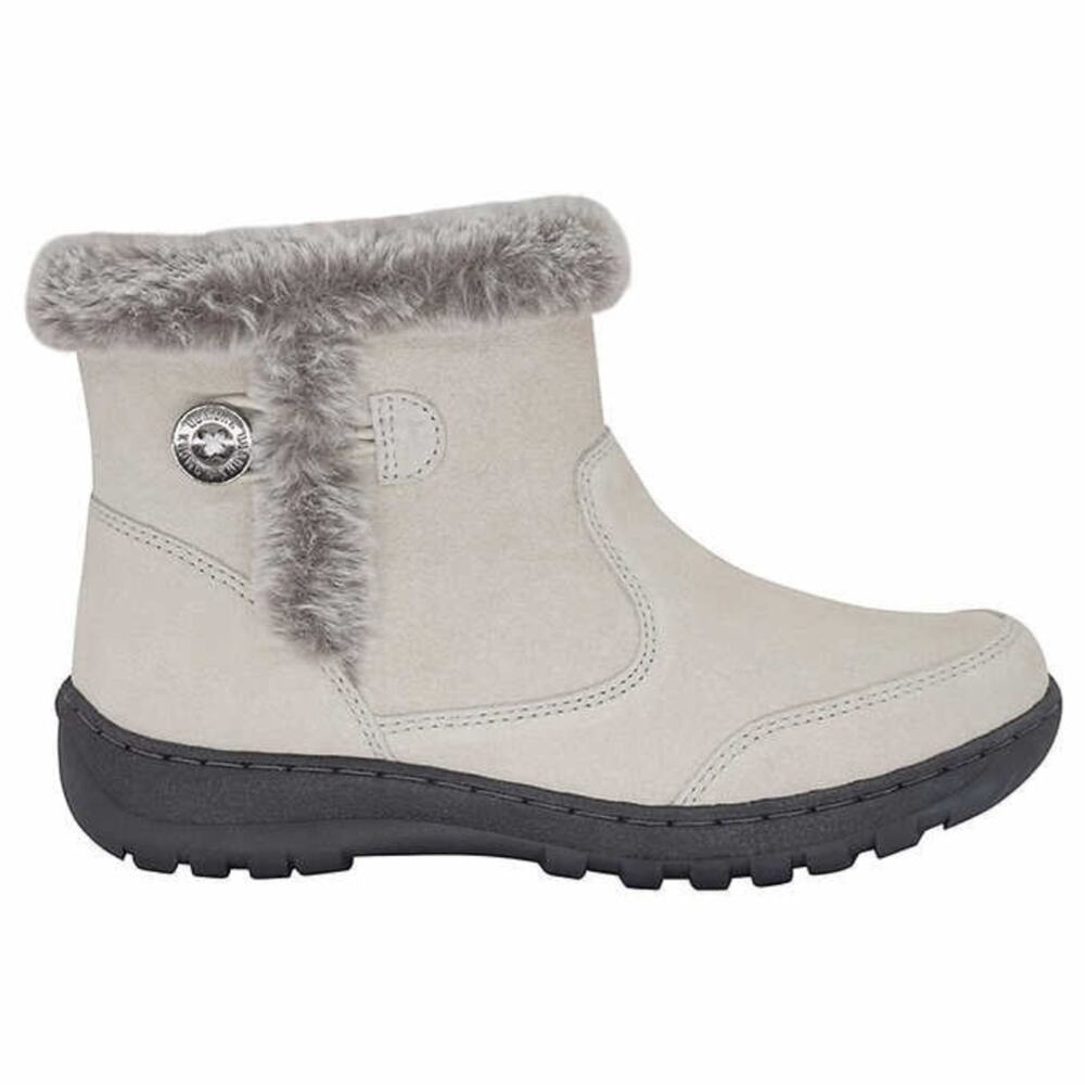 New leather faux fur womens snow boots size 11